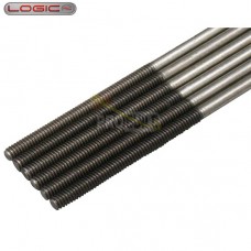 Logic M2 Stainles Steel Rod 200mm w/M2 thread end (pk10)